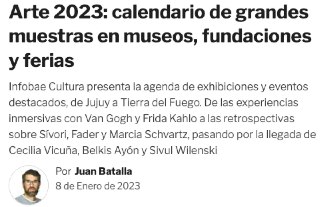Arte 2023: calendario de grandes muestras en museos, fundaciones y ferias