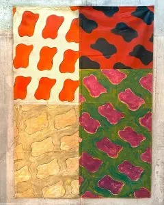 Claude Viallat, “Sin título”, 1978. La obra adquirida por el MACBA.