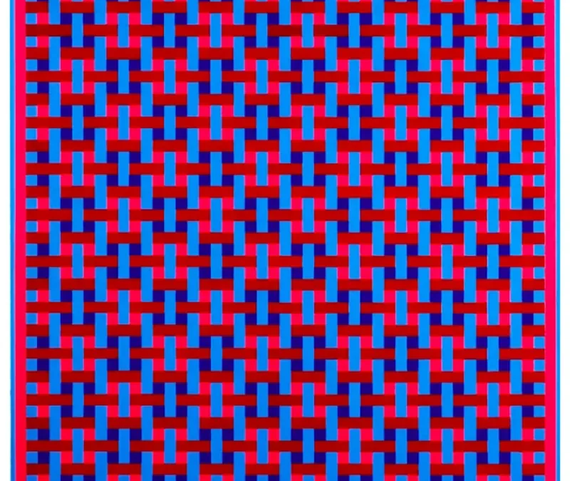 Overlap No.3 (Crimson and Blue)